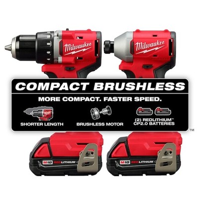 Milwaukee Tool 3692-22Ct M18 Compact Brushless 2-Tool Combo Kit