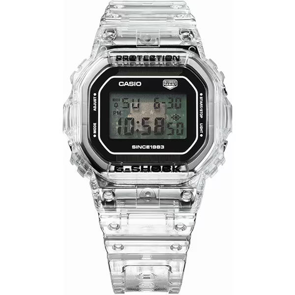 Pre-owned Casio G-shock Dw-5040rx-7jr 40th Anniversary Clear Remix Limited Men's Watch