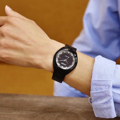 Pre-owned Citizen Creative Lab Bn1015-52e Black Eco-drive 365 Solar Men's Watch In Box