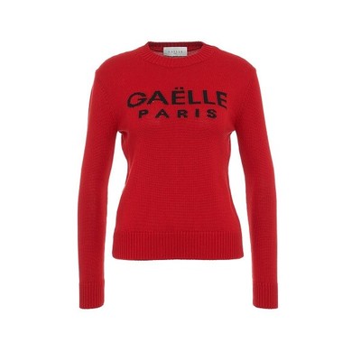 

GAELLE Paris Pullover Woman GBD9800 Трикотажный свитер красный с логотипом I2021, Red
