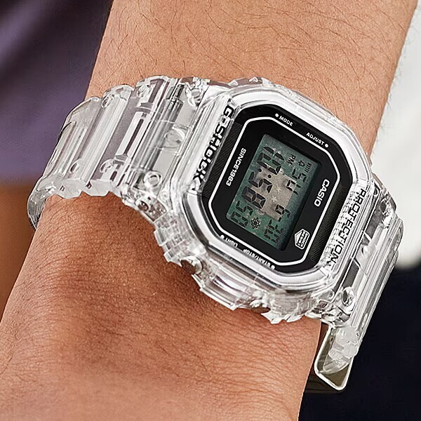 Pre-owned Casio G-shock Dw-5040rx-7jr 40th Anniversary Clear Remix Limited Men's Watch