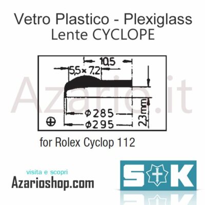 Vetro Sternkreuz Cyclope 112 plastic Rolex Tudor Oyster Date big rose crystal