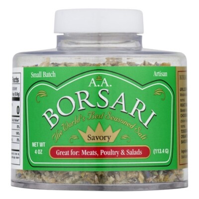 Borsari Savory Seasoning Blend - Vegan, All Natural, GF - 4 oz Seasoned Salt