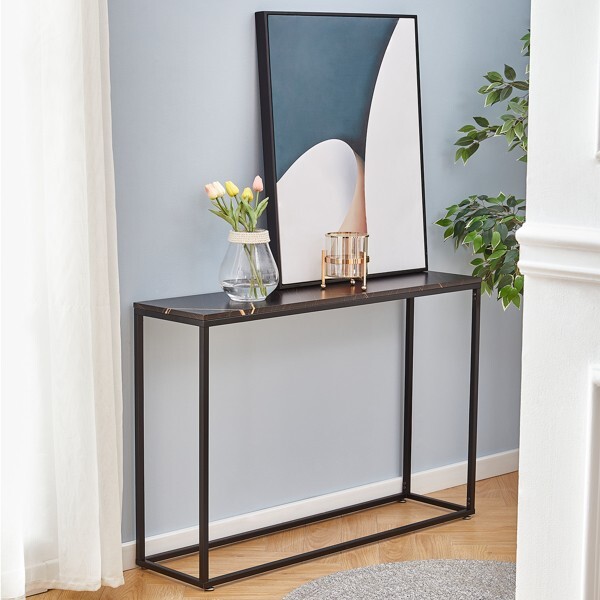 Console Tables for Entryway, Faux Marble Sofa Tables, Entryw