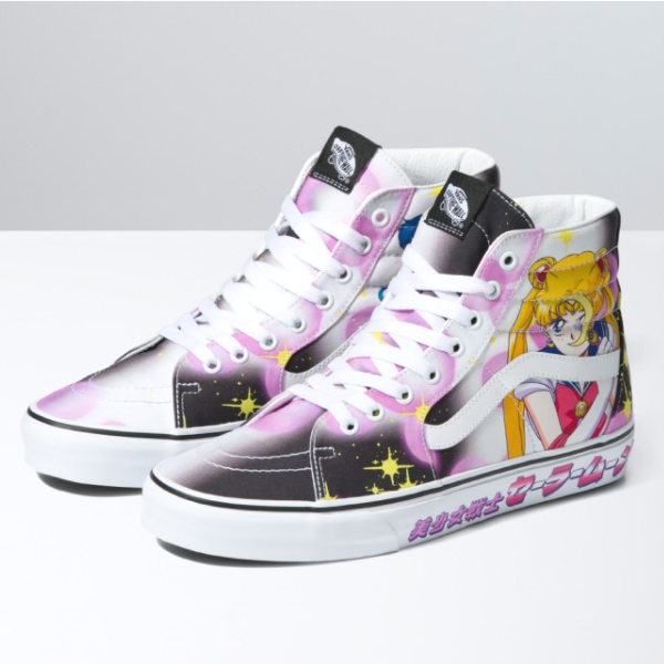 [ Vans X Sailor Moon ] Наборные женские туфли SK8-HI "Розовые" - VN0A7Q5NB9P