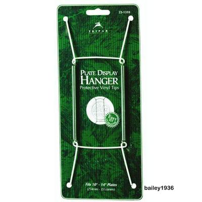 WHITE 7.5" - 9.5" Plate Hangers Wire DELUXE Display Easel Tripar 32-1303