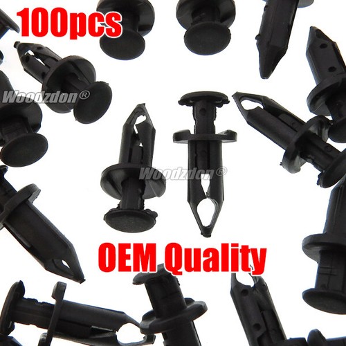 Set Of 100 ATV Retainer Clips 8mm Push Pin Splash Guard Body Panel Fit For Honda