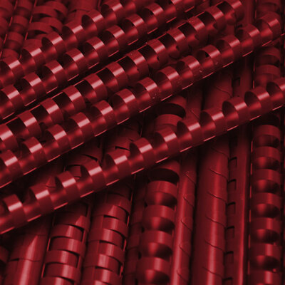 19 Ring Binding Comb Burgundy/Maroon 1/4'' 100pcs