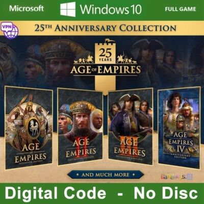 Age of Empires 25th Anniversary Collection Windows PC Key  Argentina Region  VPN