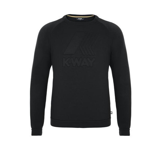 K-Way Sweatshirt Herren Augustine Spacer Logo K009PU0 Schwarz Kway K Way Neopren