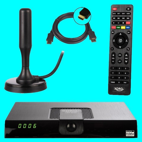 Xoro HRT 8720 8724 Full HD DVB-T2 Receiver + 20 dB ANTENNE + Freenet + PVR + USB