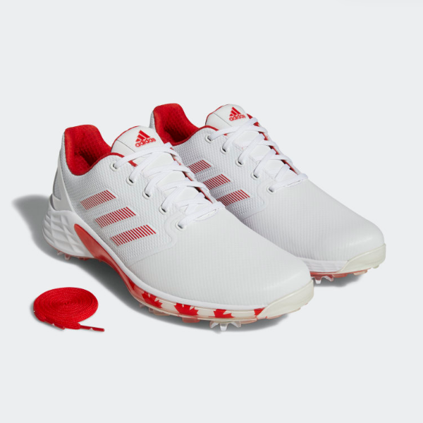ADIDAS ORIGINALS ADIDAS ZG21 MEN'S GOLF SHOES 'CLOUD WHITE RED' - GY4547 EXPEDITDESHIP