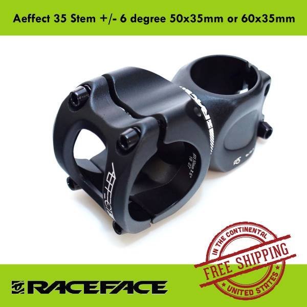 Race Face Aeffect 35 Stem +/- 6 degree 50x35mm or 60x35mm for MTB Bicycle Bike