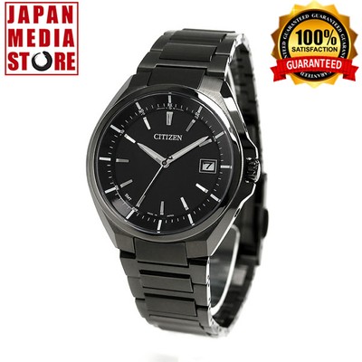 Pre-owned Citizen Attesa Cb3015-53e Eco-drive Black Titanium Men Watch Made In Japan