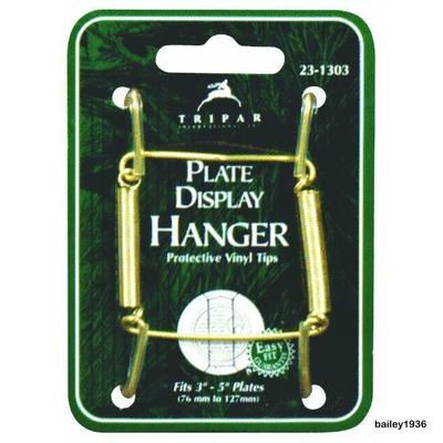 WHITE 7.5" - 9.5" Plate Hangers Wire DELUXE Display Easel Tripar 32-1303