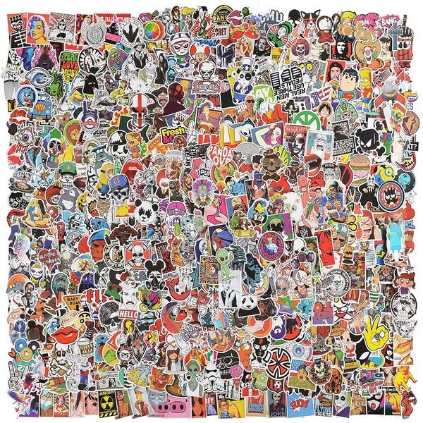 100/200/300 Skateboard Stickers Bomb Vinyl Laptop Luggage Decals Dope