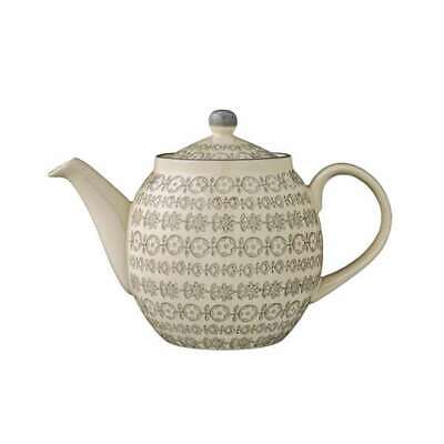 Teekanne KARINE mit Muster grau D. 24cm H. 16cm für 1000ml Bloomingville