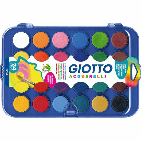 Giotto Acquerelli 24 Colori Ad Acqua Lavoretti Scuola Bambini