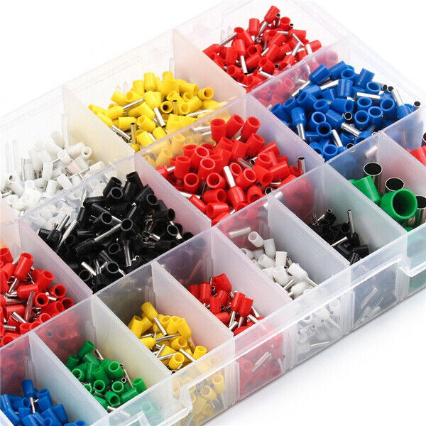 2120PCS Connectors Cord Wire Crimp Cable Pin End Bootlace Ferrule Terminals Kit