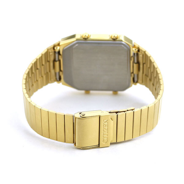 Pre-owned Citizen Collection Ana-digi Temp Jg2103-72x Analog Digital Gold Watch Unisex