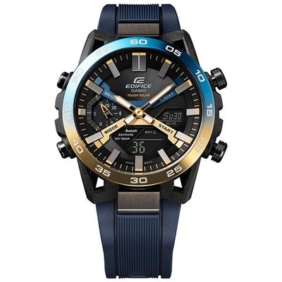 Pre-owned Casio Edifice Ecb-2000ynp-1ajf Black Nighttime Drive Series Men Watch In Box