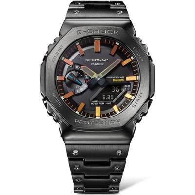 Pre-owned Casio G-shock Gm-b2100bpc-1ajf Rainbow X Black Metal Analog Digital Men Watch