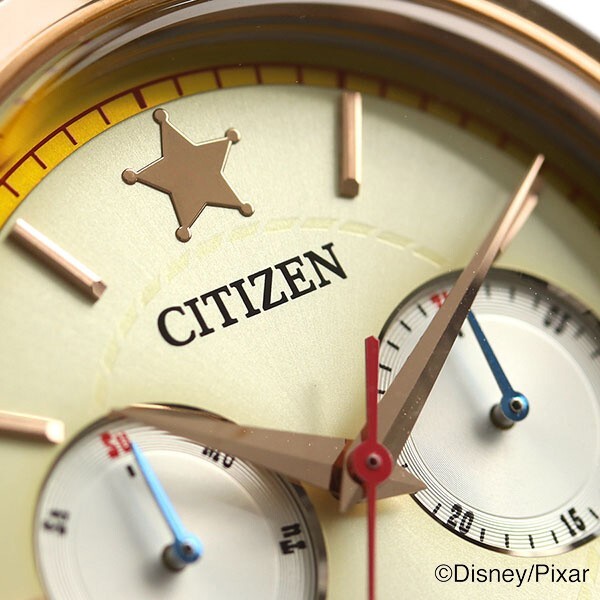 Pre-owned Citizen Disney Collection Toy Story Bu4042-09a Eco-drive Solar Watch Gold Gift