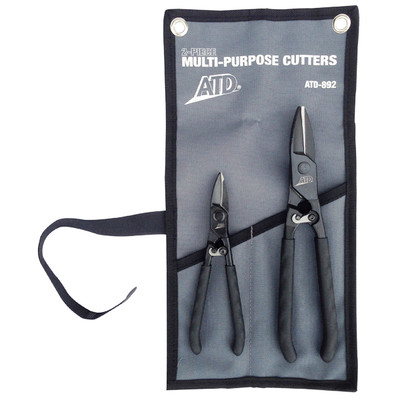 New ATD 2pc Heavy Duty Multi-Purpose Cutters Set Pliers, Shears, Tin Snips #892