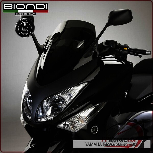 CUPOLINO PARABREZZA MOTO PER YAMAHA T-MAX 500 FUME DARK BIONDI 8010294 2008>2011