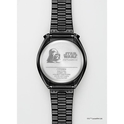 Pre-owned Citizen An3669-52e Black Star Wars Darth Vader Men's Watch In Box