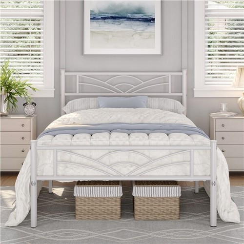 Twin/Full/Queen/King Metal Bed frame with Headboard for Home Bedroom Furniture