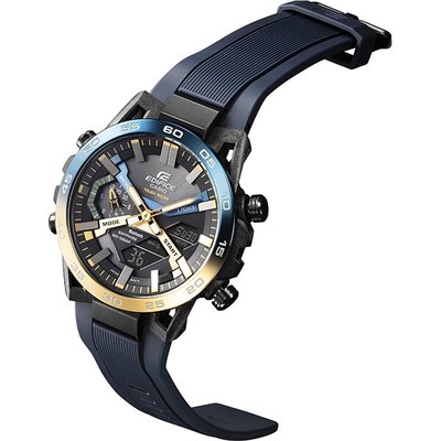 Pre-owned Casio Ecb-2000ynp-1ajf [edifice Nighttime Drive Series] Black Men Watch