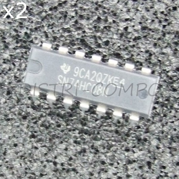 Sn74hc08n Quadruple 2-Input Positive-And Gates Dip-14 Texas Rohs (Lot De 2)