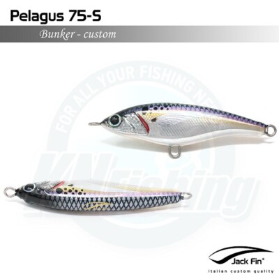 JACK FIN PELAGUS 75S Custom Italian Lures Handmade Limited Edition 75mm 17gr