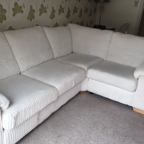DfS cream corduroy corner sofa bed settee in Totton, Hampshire Gumtree