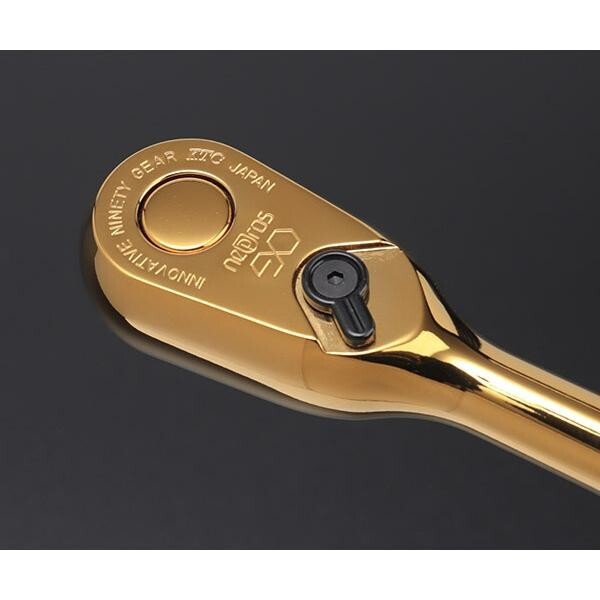 KTC NEPROS 9.5sq iP RATCHET HANDLE NBR390GL 3/8 Gold 7.08in 0.6lb Kyoto Tool