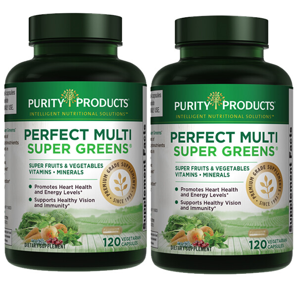 Perfect Multi Super Greens от Purity Products 2X120 капсул B-12/L-глутатион