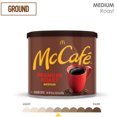 McCafe Premium Roast, Ground Coffee, Medium Roast, 30oz. Canned