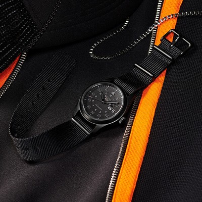 Pre-owned Seiko 5 Sports Field Street Style Sbsa167 Black Men's Watch In Box