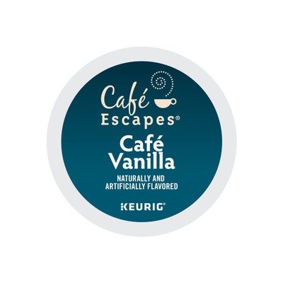 Cafe Escapes Cafe Vanilla, Keurig K-Cup Pod, 72 Count