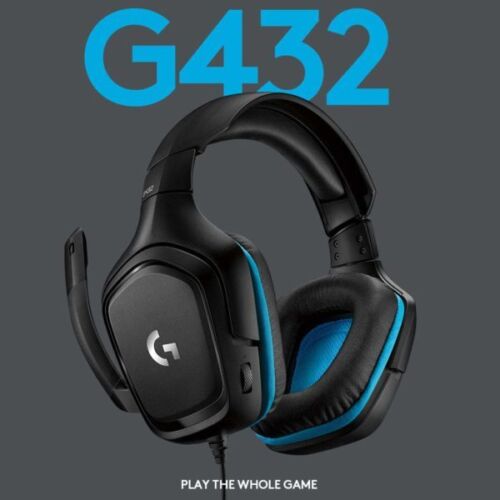 Logitech G432 DTS X 7.1 Surround Sound Wired Gaming Headset Leatherette 