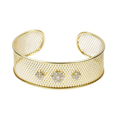 Van Cleef Arpels Diamond Bracelet Bangle 0.70ct Mantini 18 K Yellow Gold #00063