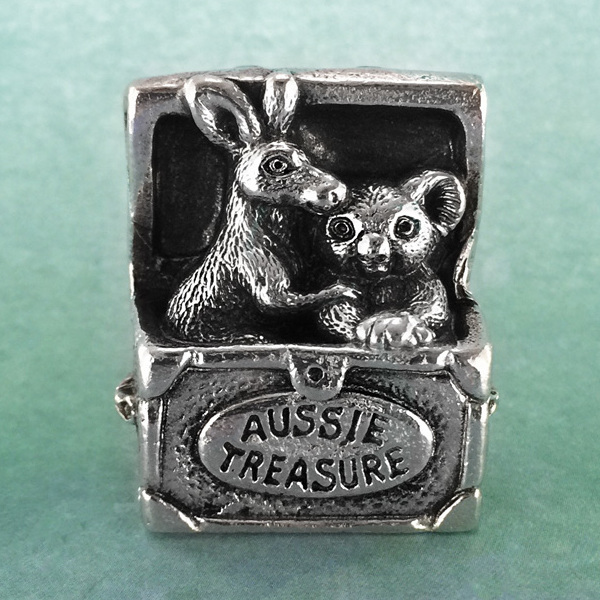 Aussie Treasure Koala Kangaroo Miniature Figurine Australian Made Souvenir Gift
