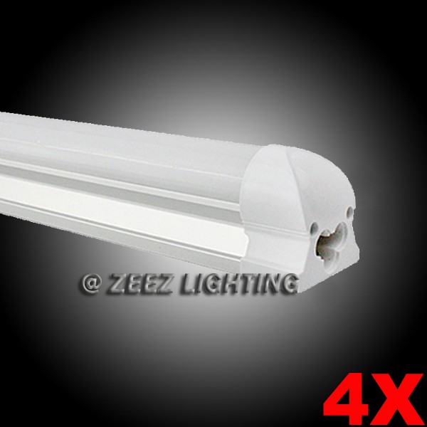 4X T8-Integrated 2FT 9W Cool White LED Tube Light Bulb 2 Feet Fluorescent Lamp