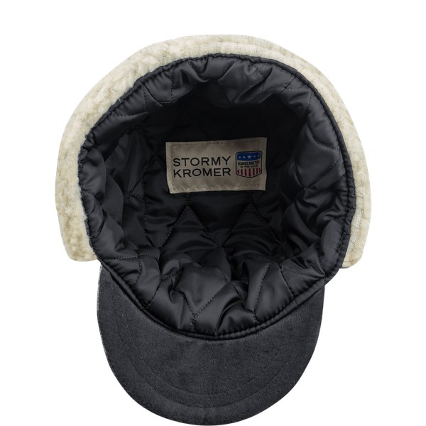 Stormy Kromer Snowdrift Cap, Insulated Wool Winter Hat with Ear Flaps SHADOW NEW