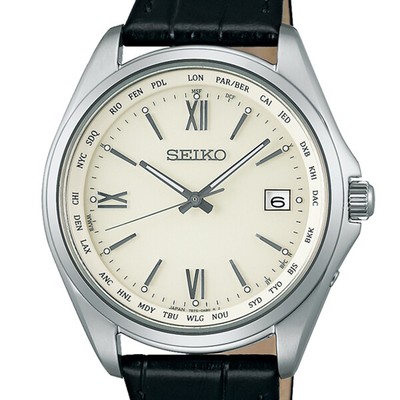 Pre-owned Seiko Selection Sbtm295 Ivory Titanium Solar Comfotex Men's Watch In Box