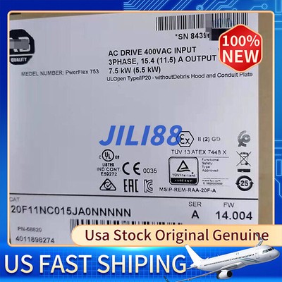 NEW Allen Bradley 20F11NC015JA0NNNNN PowerFlex 753 AC Drive, Air Cooled