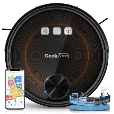 Geek Smart L8 Robot Vacuum Cleaner&Mop, MAX 2700 PA Suction,Wi-Fi Connected APP
