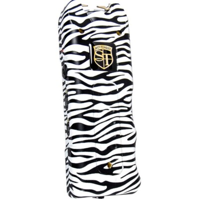 Stun Gun Multiguard 80 Million Volts Alarm Built in Charger Flashlight Zebra