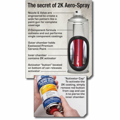 Eastwood 2K High Gloss Clear Coating Aerosol Spray 12 oz 8 SQ FT